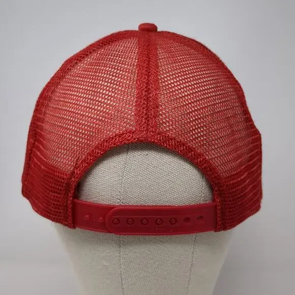 Cowboys Rv-Mart Snapback Trucker Hat Red One Size Adjustable Mesh Back Rope - Picture 6 of 8